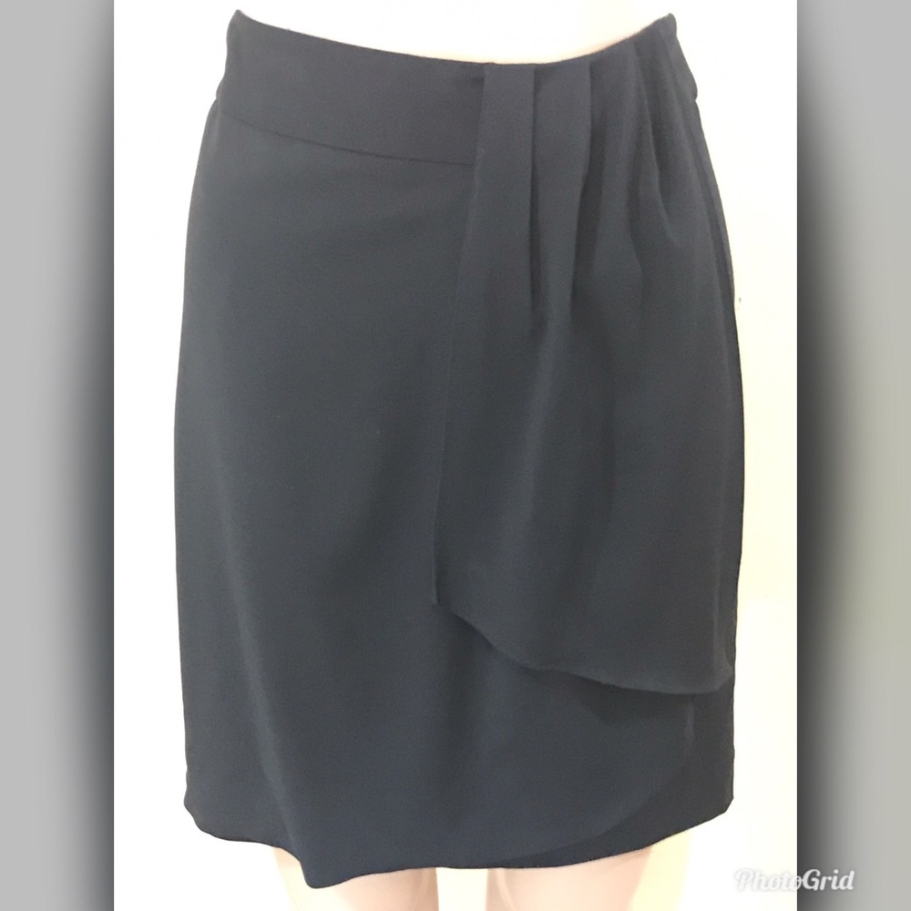 Karen Millen black skirt with front overlays